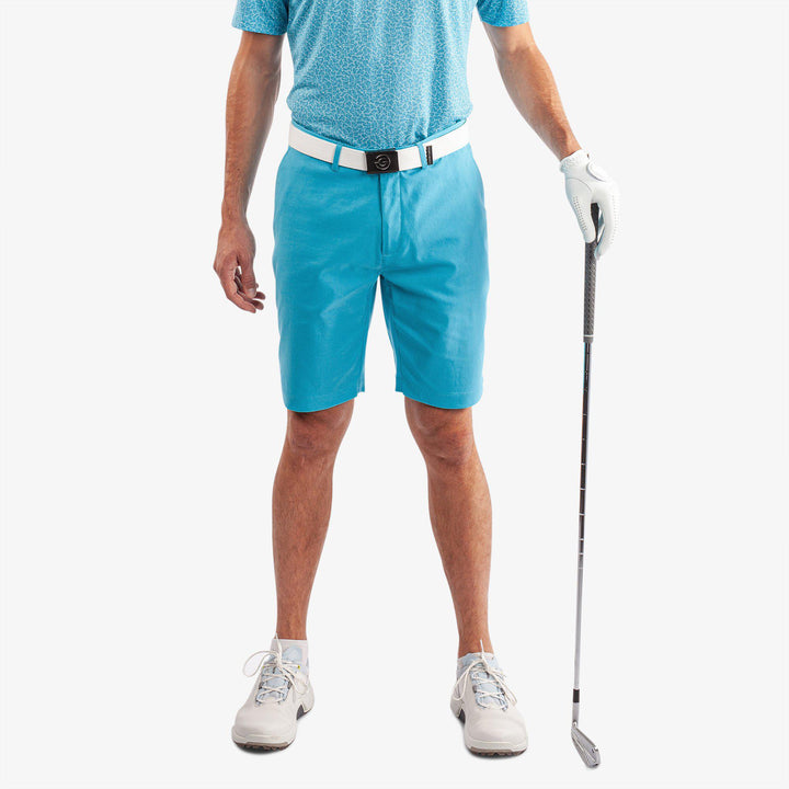 Percy is a Breathable golf shorts for Men in the color Aqua(1)
