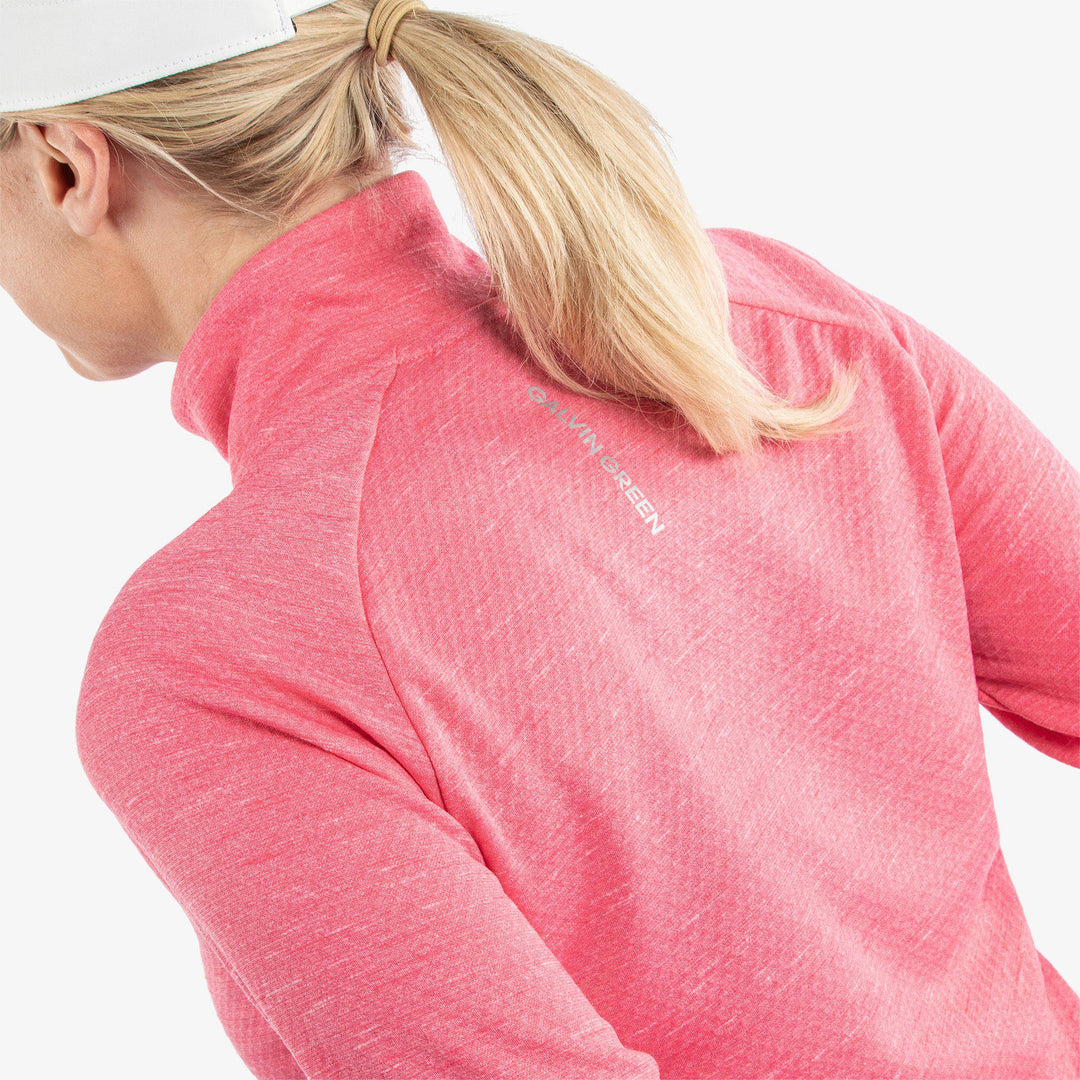 Diora is a Insulating golf mid layer for Women in the color Camelia Rose Melange(5)