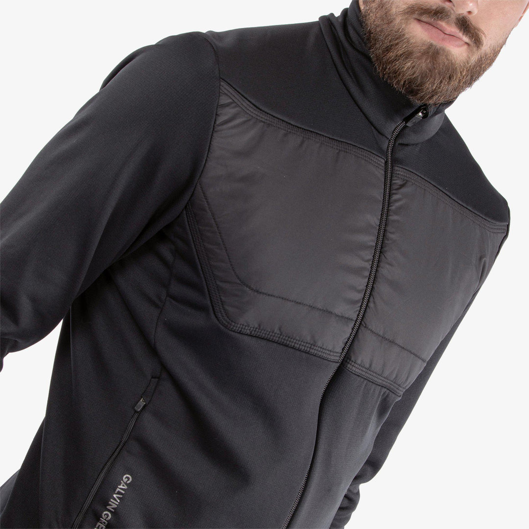 Dylan is a Insulating golf mid layer for Men in the color Black(3)