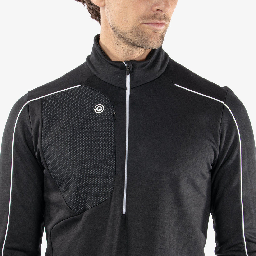 Dave is a Insulating golf mid layer for Men in the color Black/White(3)