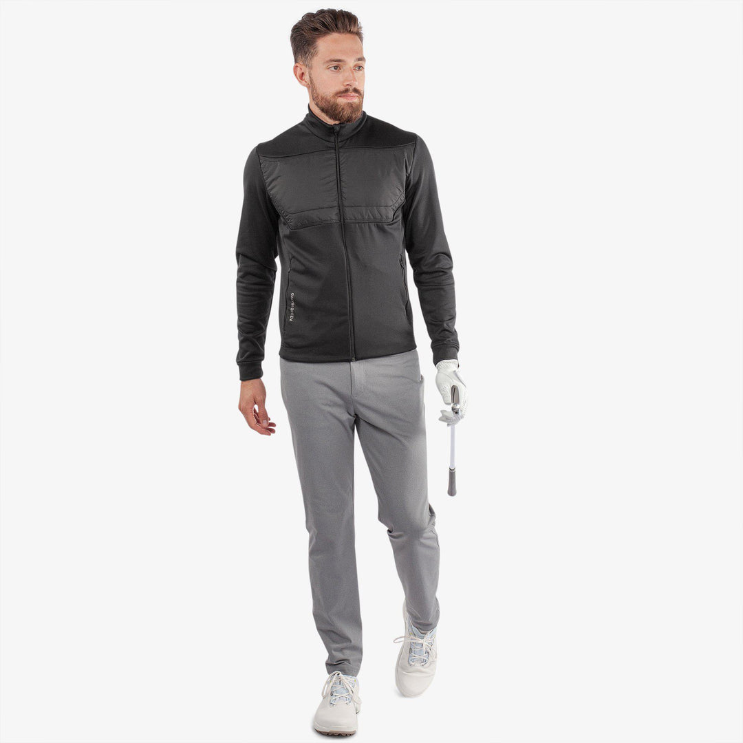 Dylan is a Insulating golf mid layer for Men in the color Black(2)