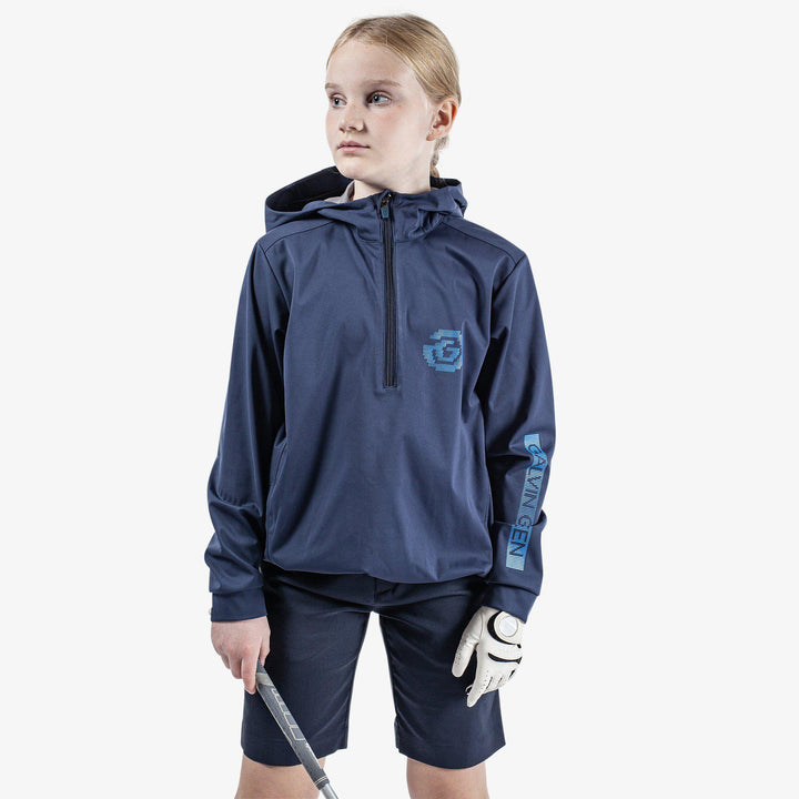 Rafael is a Windproof and water repellent golf jacket for Juniors in the color Navy(1)