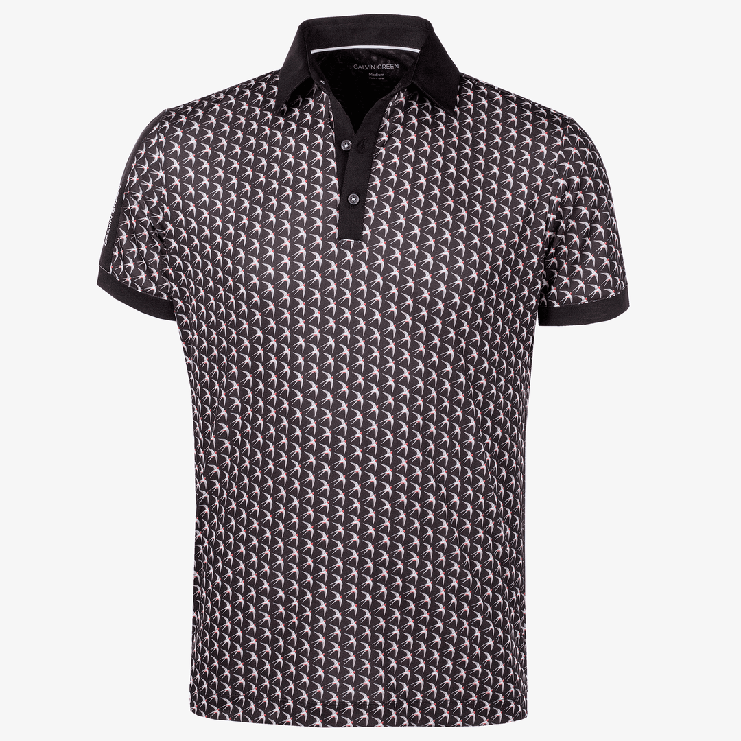 Malcolm is a Breathable short sleeve shirt for  in the color Black/Sharkskin/Red(0)