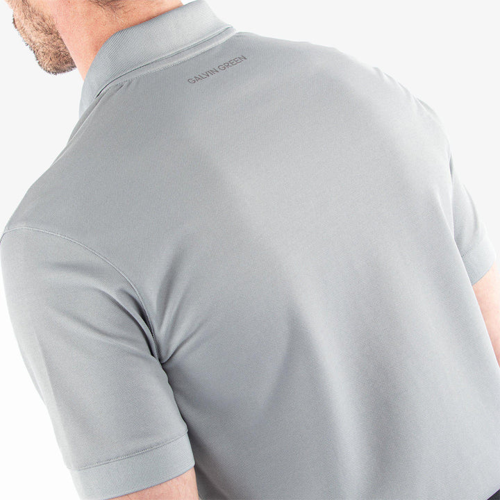 Maximilian is a Breathable short sleeve golf shirt for Men in the color Sharkskin(5)
