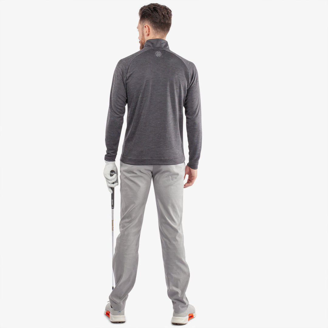 Dion is a Insulating golf mid layer for Men in the color Black Melange(6)