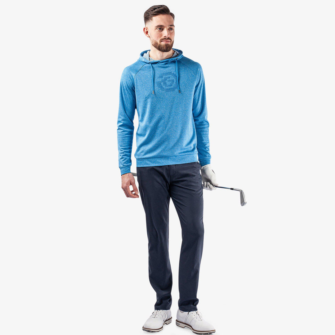 Desmond is a Insulating golf sweatshirt for Men in the color Blue Melange (2)