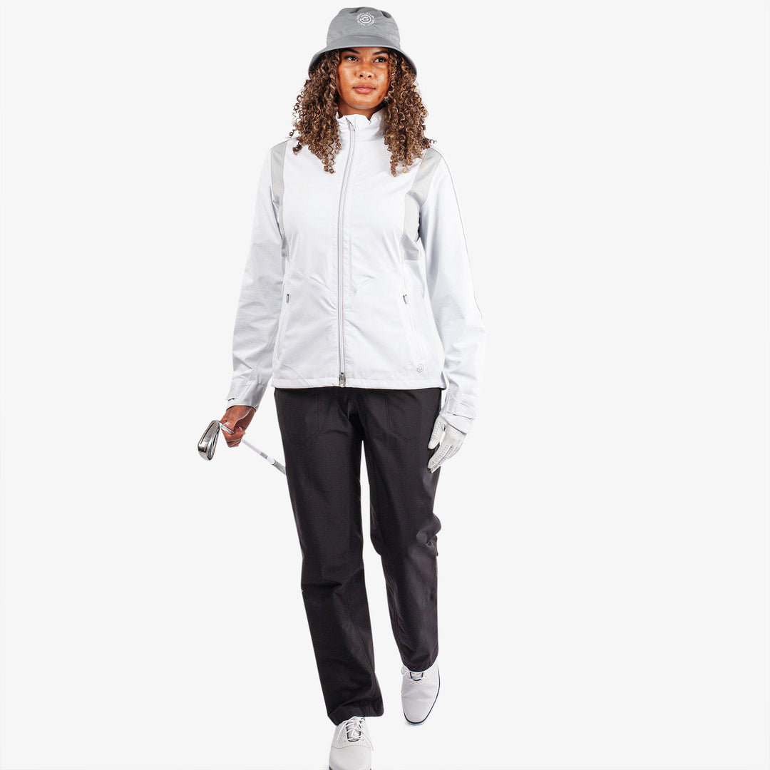 Ally is a Waterproof Jacket for  in the color White/Cool Grey(2)