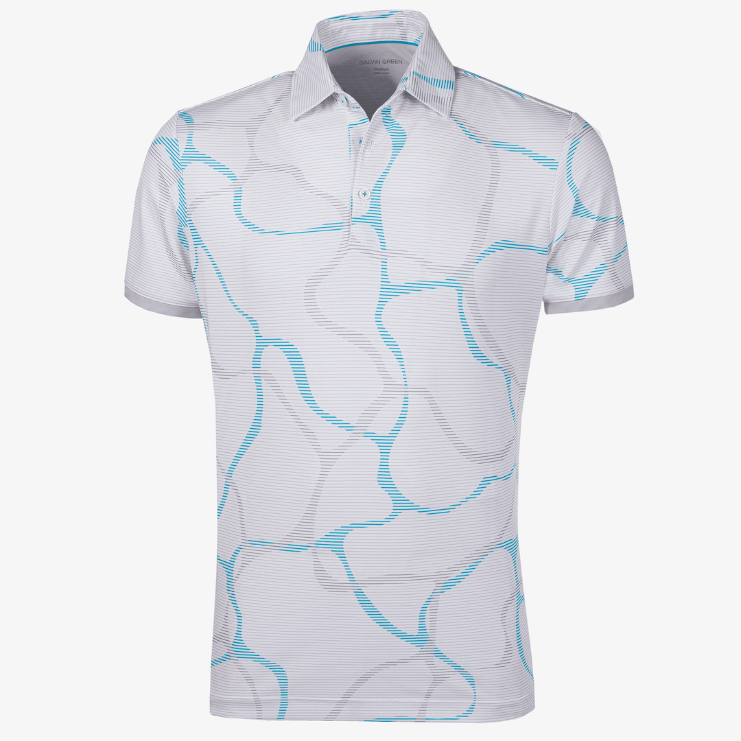 Markos is a Breathable short sleeve shirt for  in the color Cool Grey/Aqua(0)