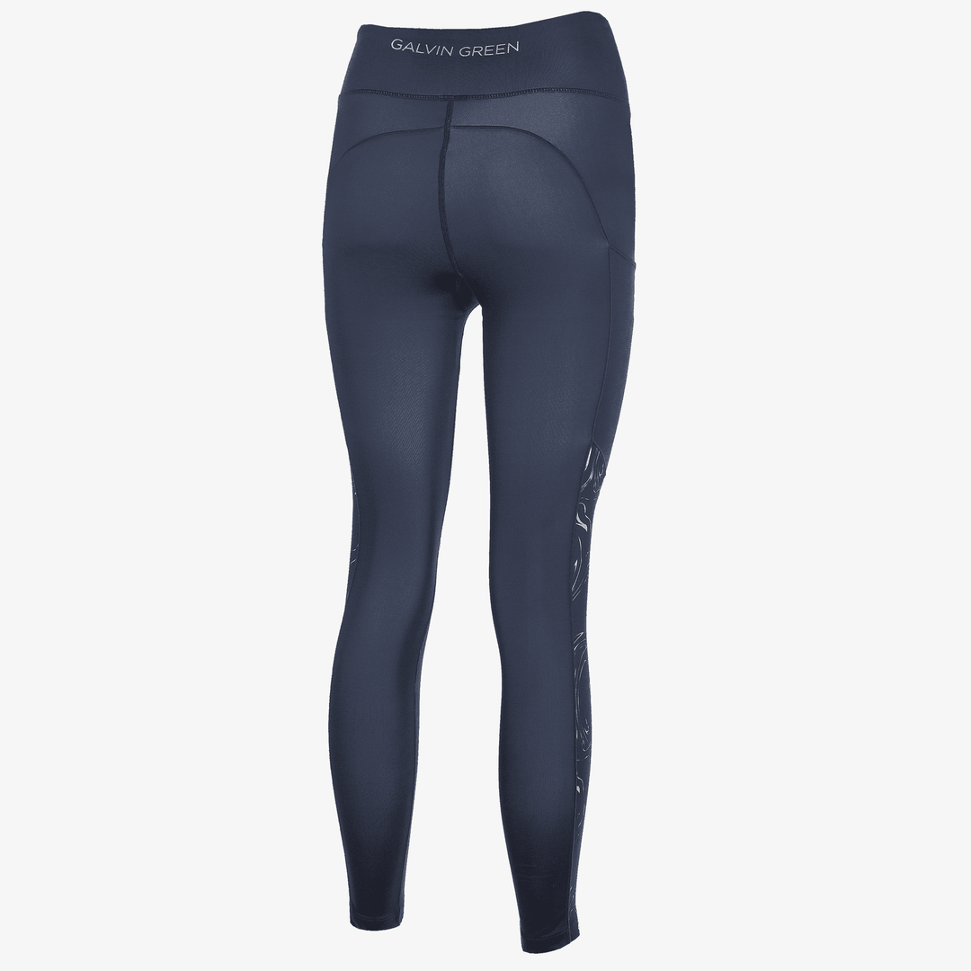 Nicci is a Breathable and stretchy golf leggings for Women in the color Navy(8)