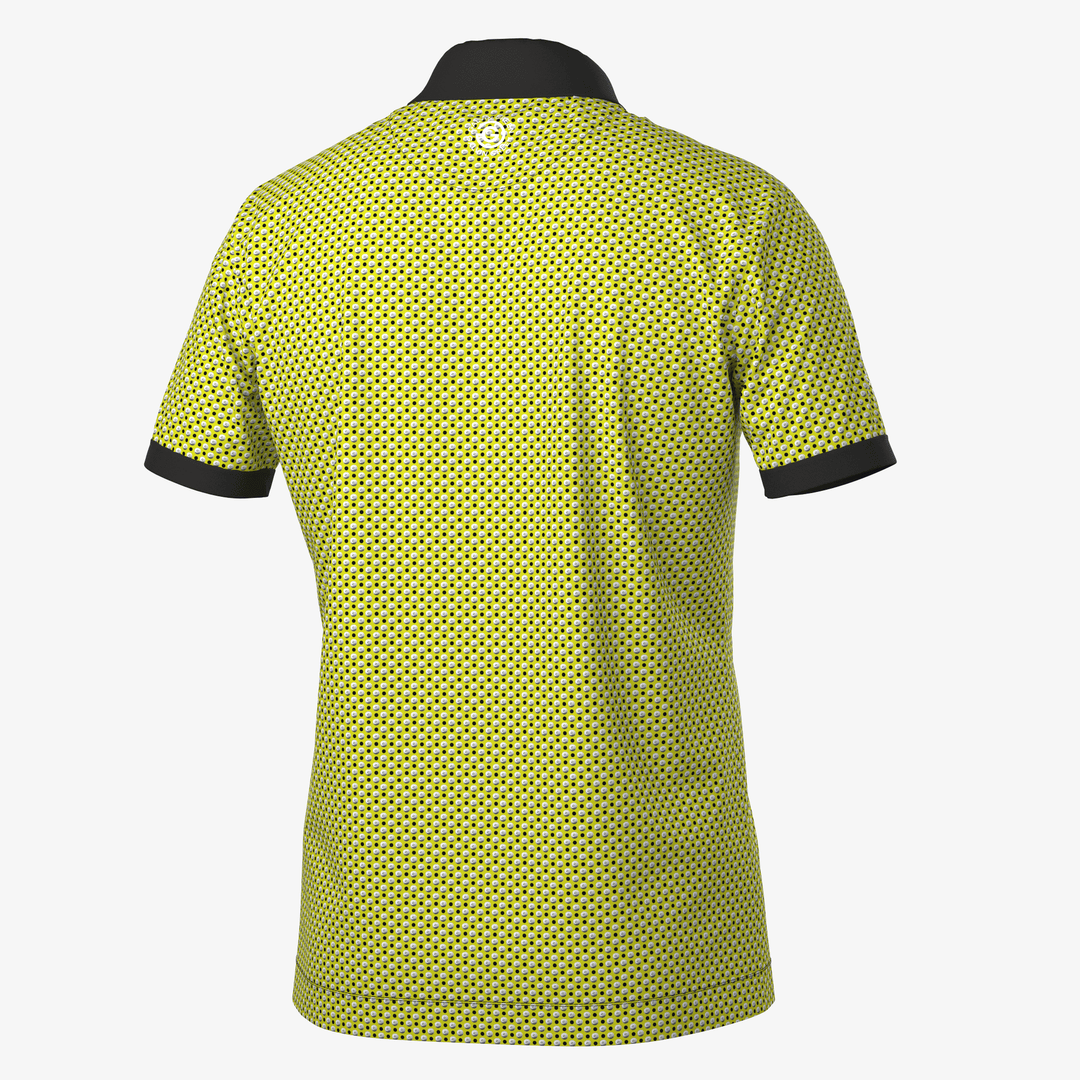 Mate is a Breathable short sleeve golf shirt for Men in the color Sunny Lime/Black(7)