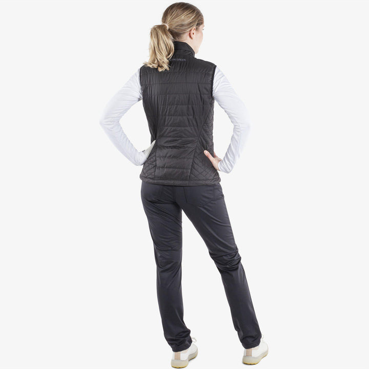 Lene is a Windproof and water repellent golf vest for Women in the color Black(7)