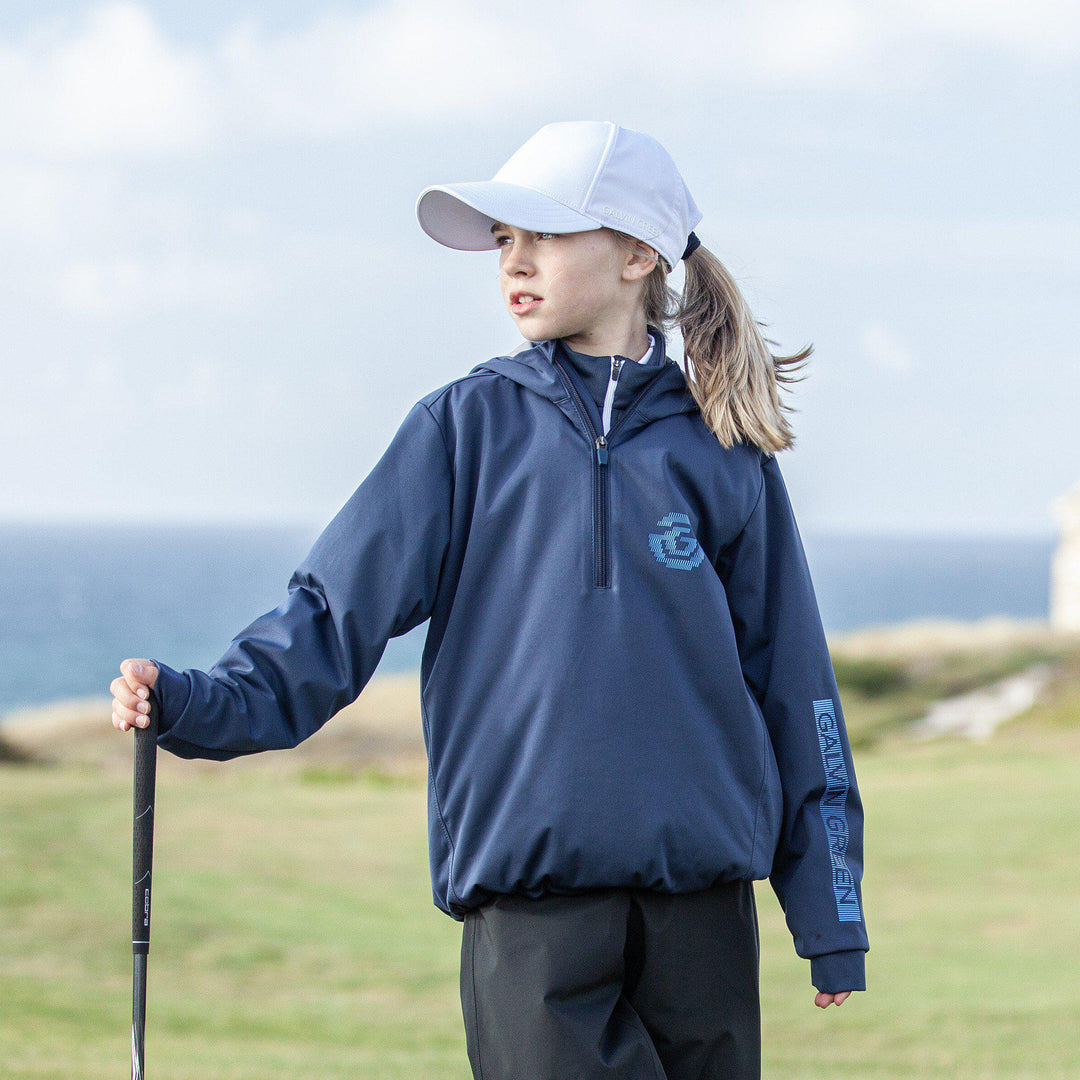 Rafael is a Windproof and water repellent golf jacket for Juniors in the color Navy(7)