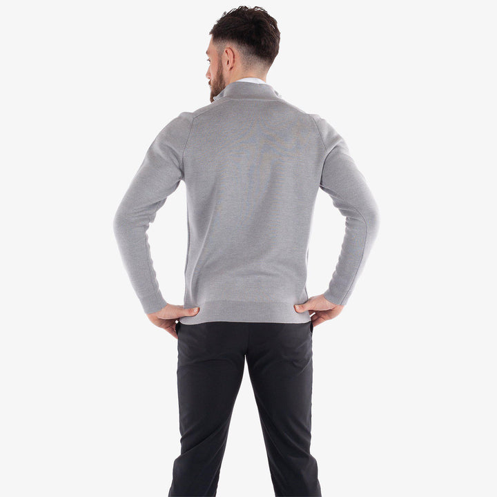Chester is a Merino golf sweater for Men in the color Grey melange(7)