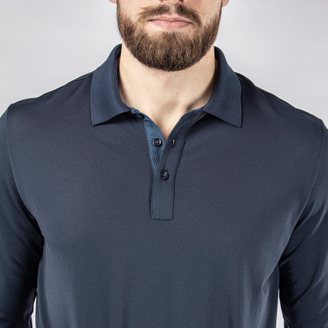 Marwin is a Breathable long sleeve shirt for  in the color Navy(4)