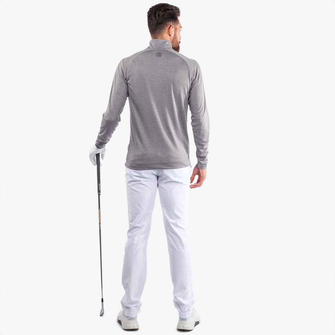 Dion is a Insulating golf mid layer for Men in the color Grey melange(6)