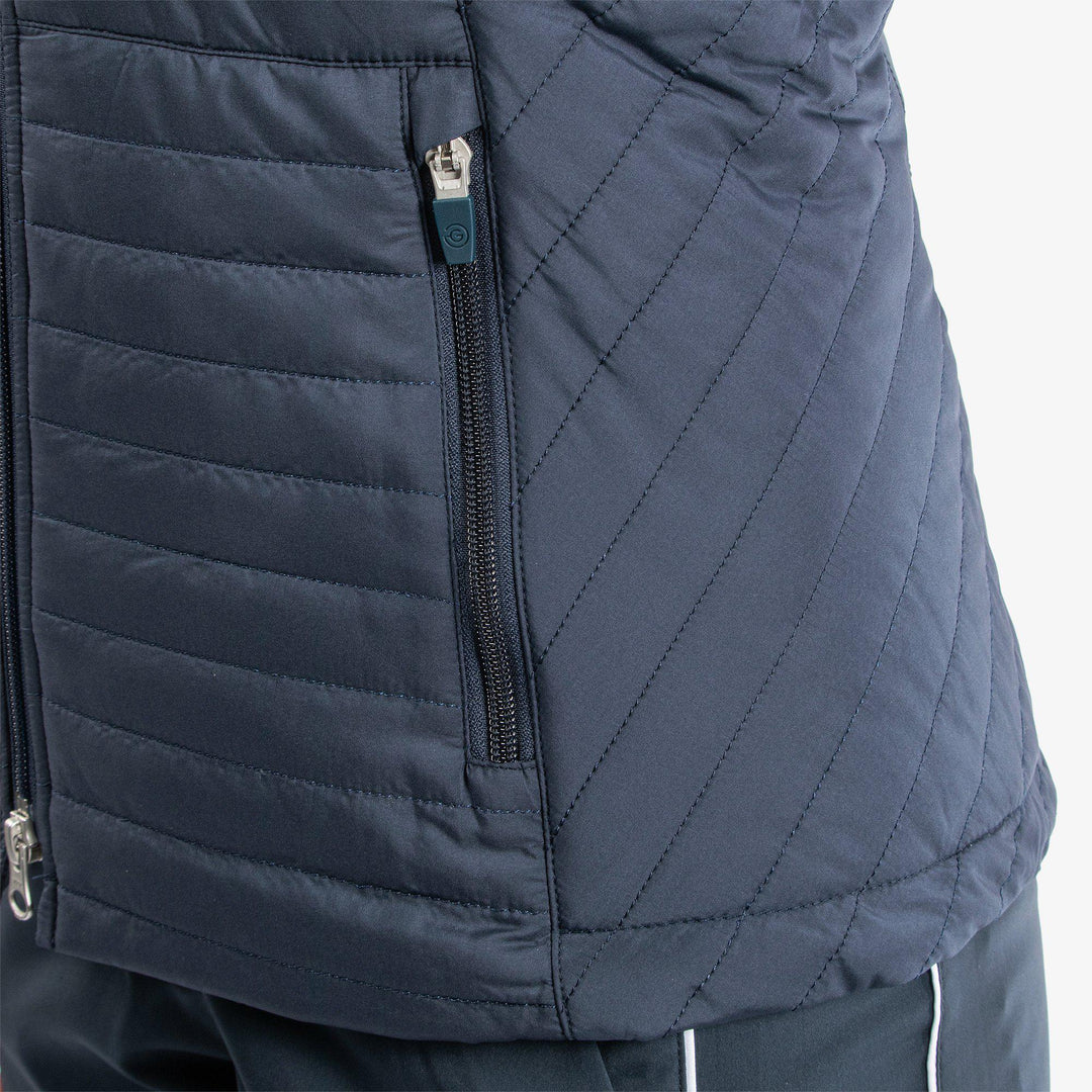 Lene is a Windproof and water repellent vest for  in the color Navy(6)