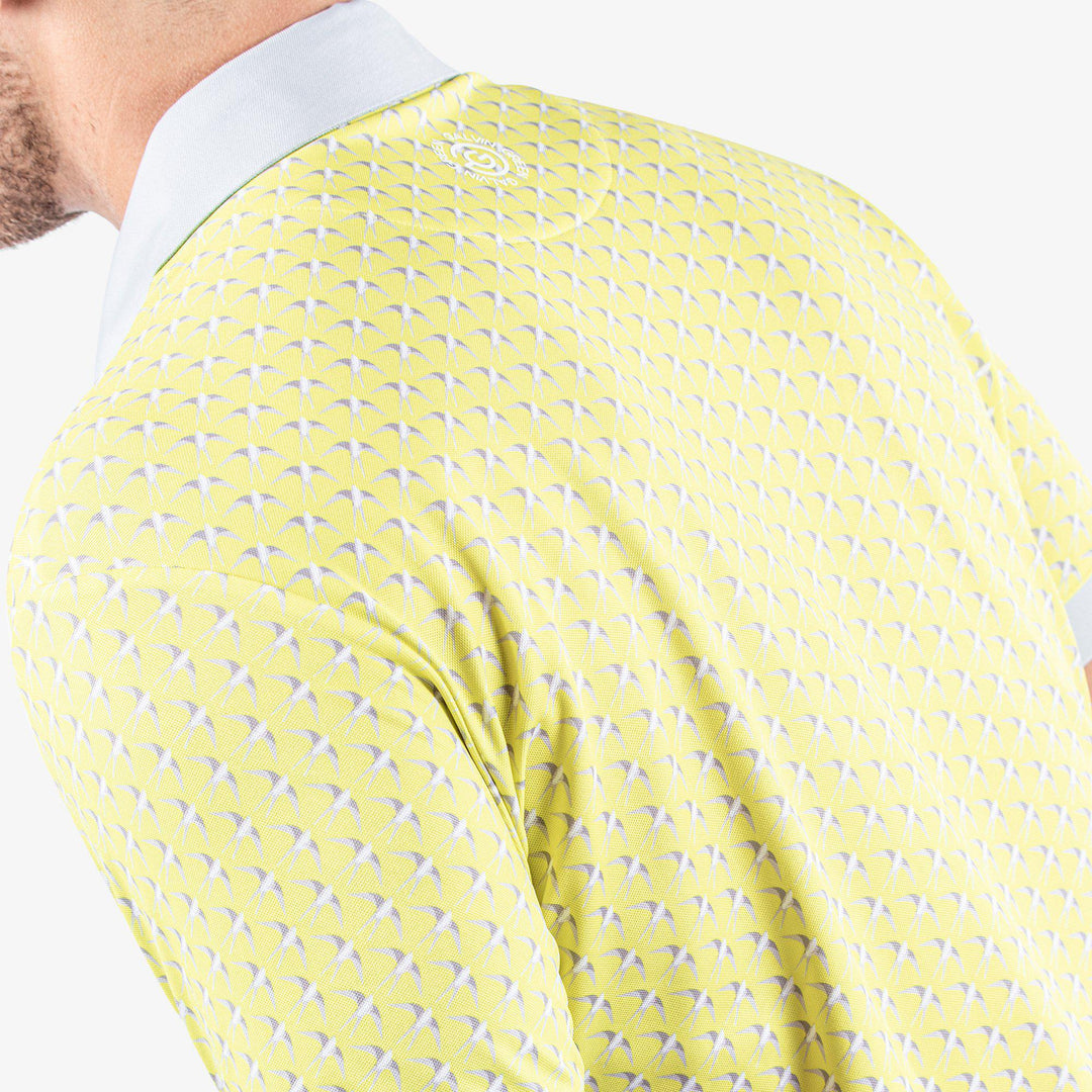 Malcolm is a Breathable short sleeve shirt for  in the color Sunny Lime/Cool Grey/White(6)
