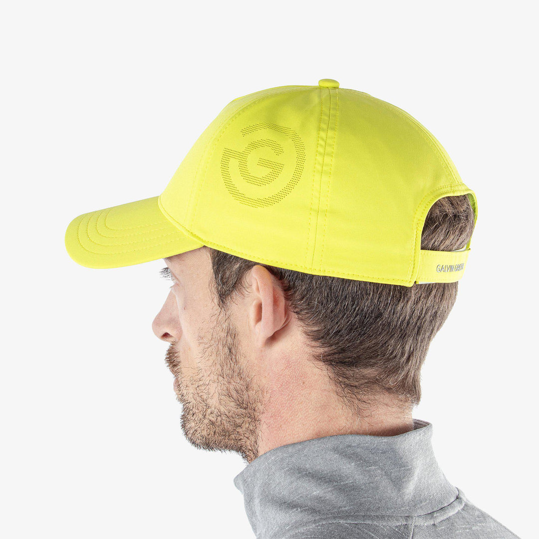 Sanford is a Lightweight solid golf cap for  in the color Sunny Lime(3)