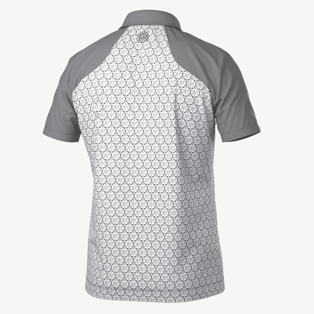 Mio is a Breathable short sleeve golf shirt for Men in the color Cool Grey/Sharkskin(7)