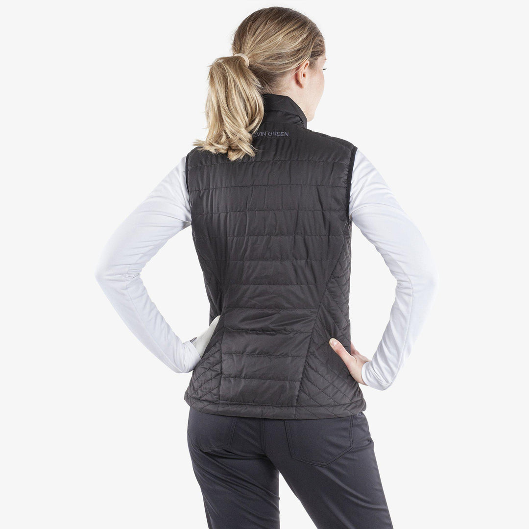 Lene is a Windproof and water repellent golf vest for Women in the color Black(5)