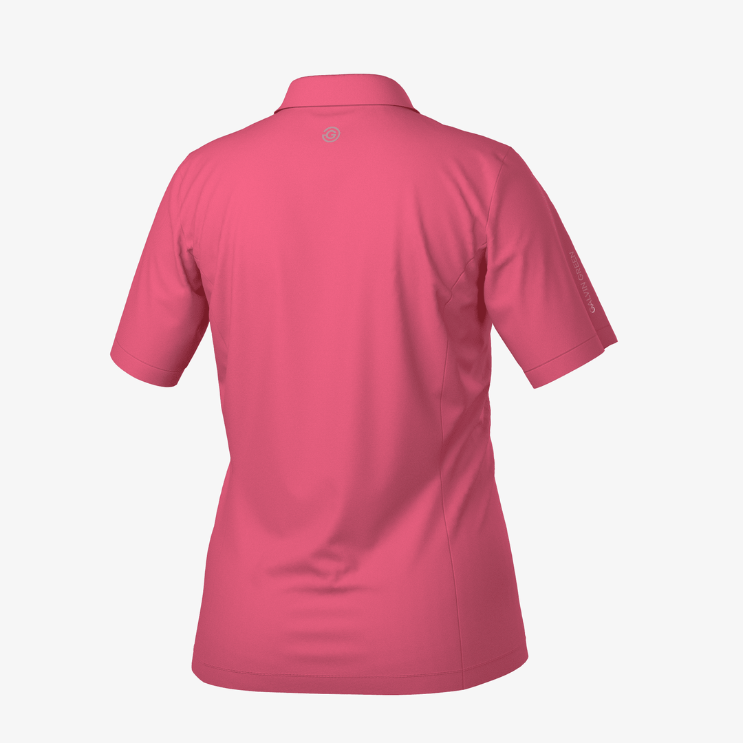 Melody is a Breathable short sleeve golf shirt for Women in the color Camelia Rose(5)