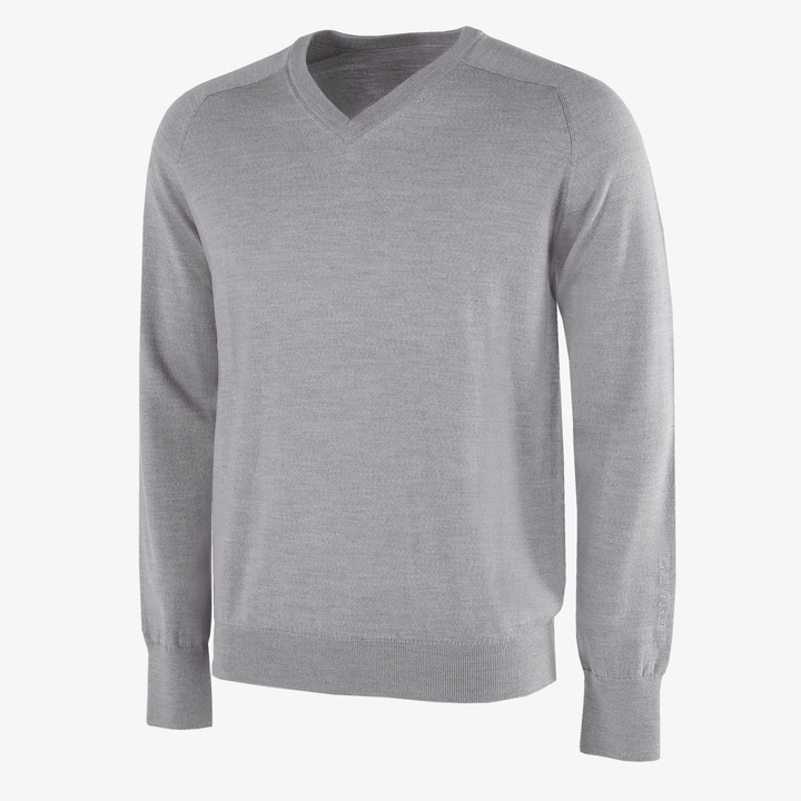 Carl is a Merino golf sweater for Men in the color Grey melange(0)