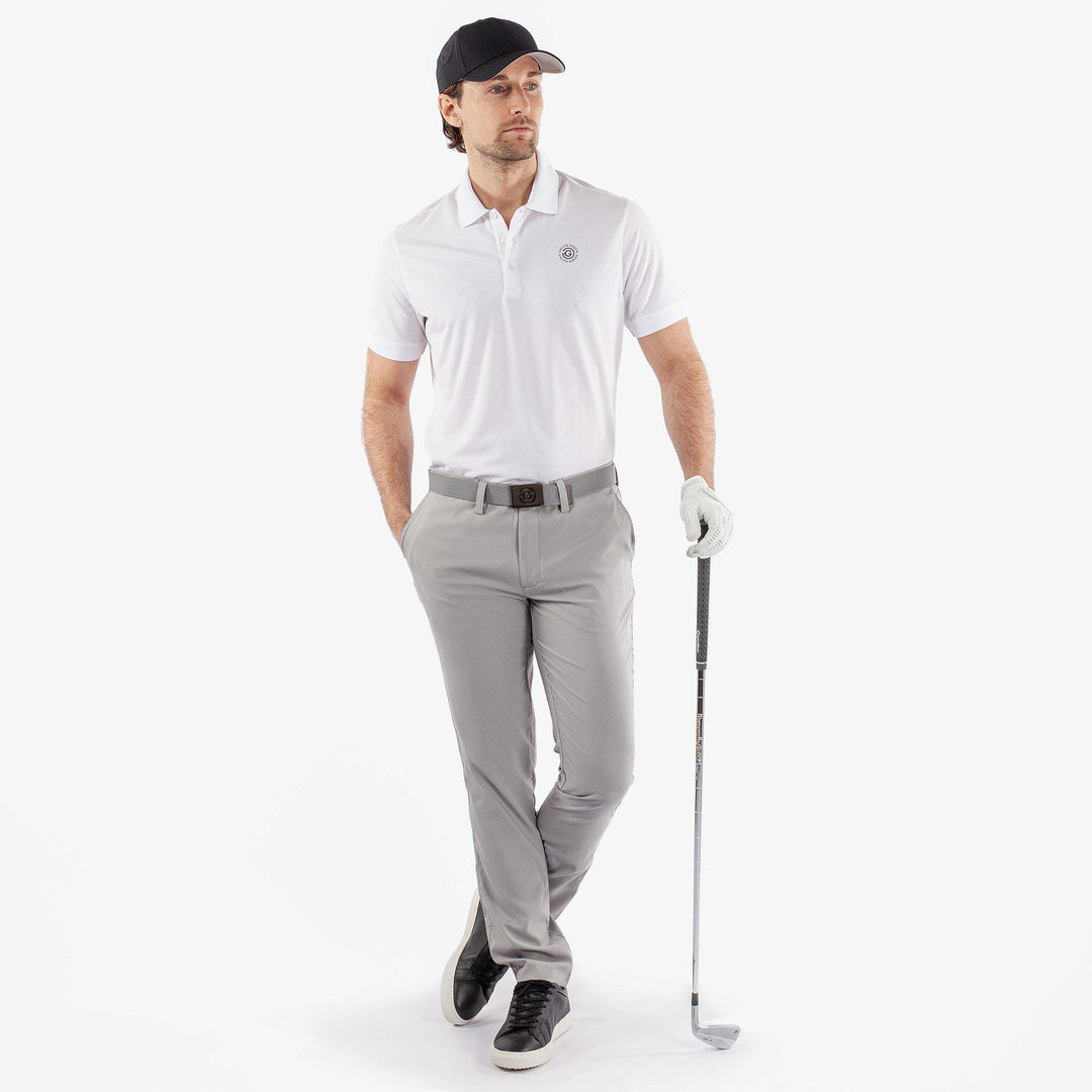 Maximilian is a Breathable short sleeve golf shirt for Men in the color White(2)