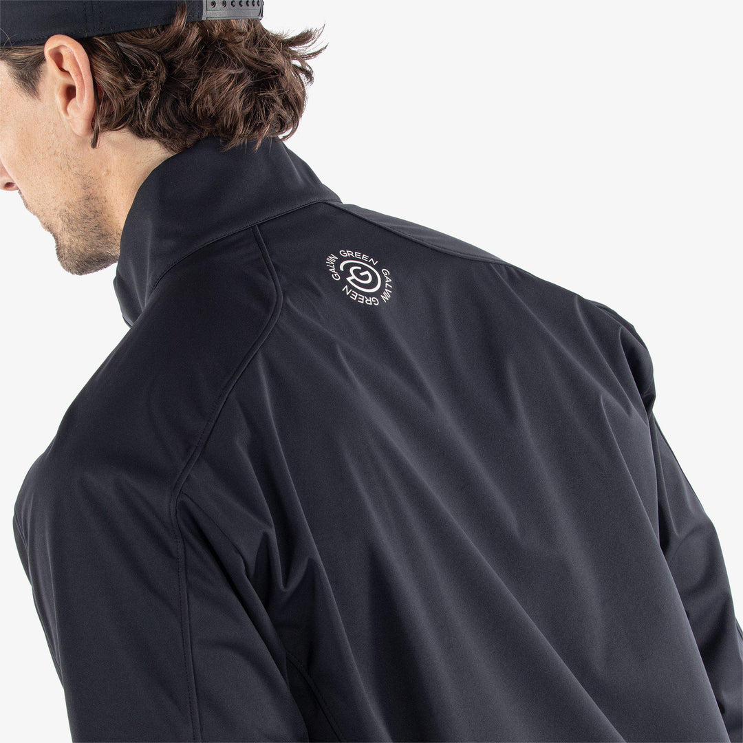 Lawrence is a Windproof and water repellent golf jacket for Men in the color Black/White(5)