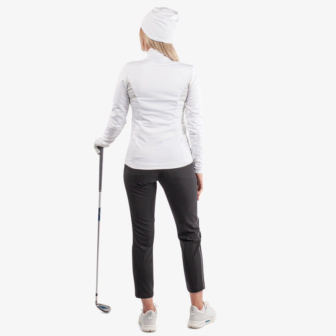 Destiny is a Insulating golf mid layer for Women in the color White/Cool Grey(6)