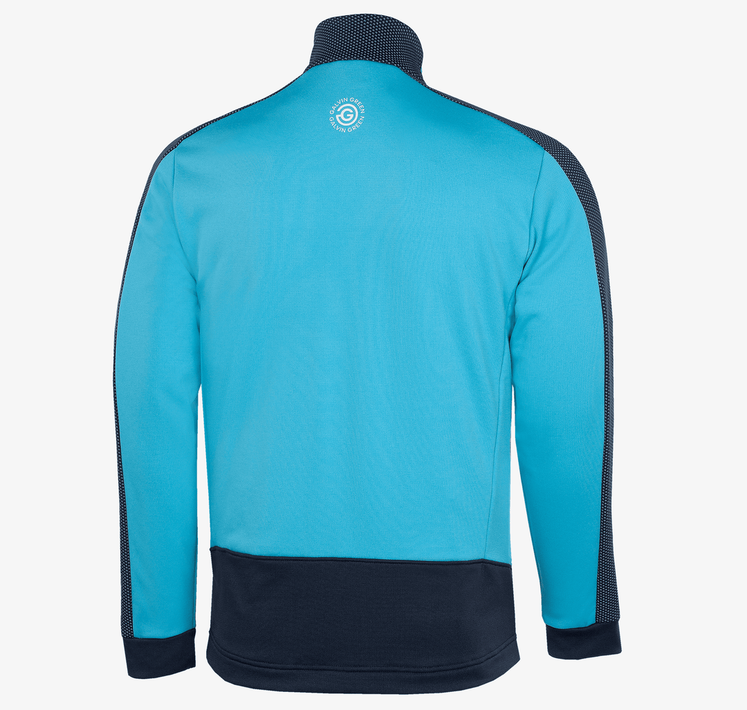 Dawson is a Insulating golf mid layer for Men in the color Aqua/Navy(8)