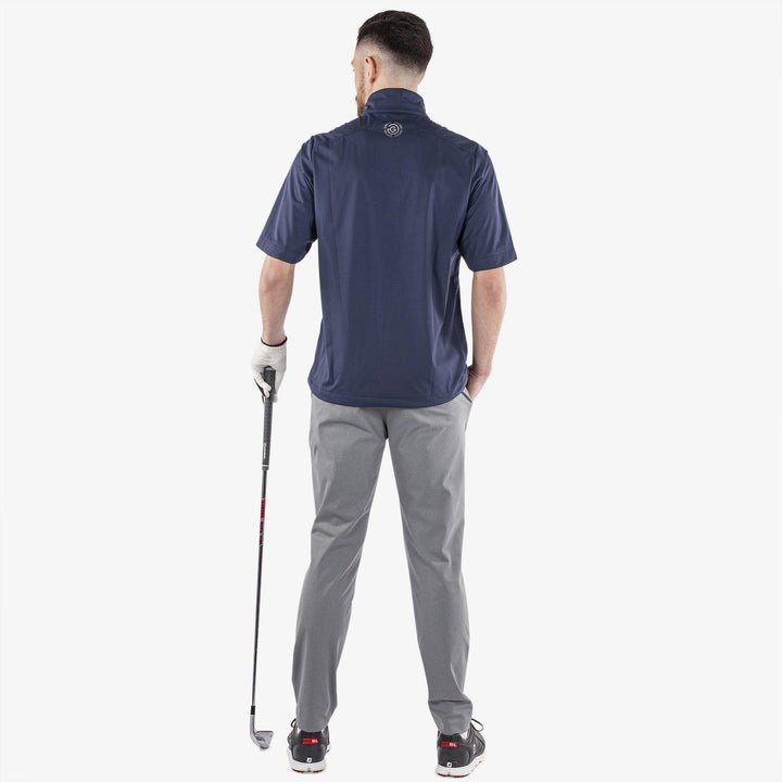 Livingston is a Windproof and water repellent short sleeve golf jacket for  in the color Navy(6)