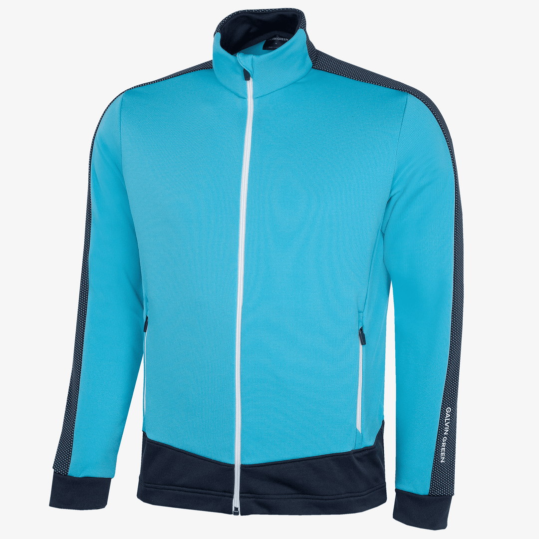 Dawson is a Insulating golf mid layer for Men in the color Aqua/Navy(0)