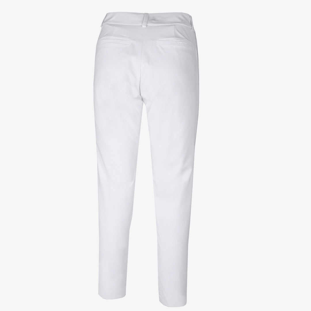 Nicole is a Breathable golf pants for Women in the color White/Cool Grey(8)