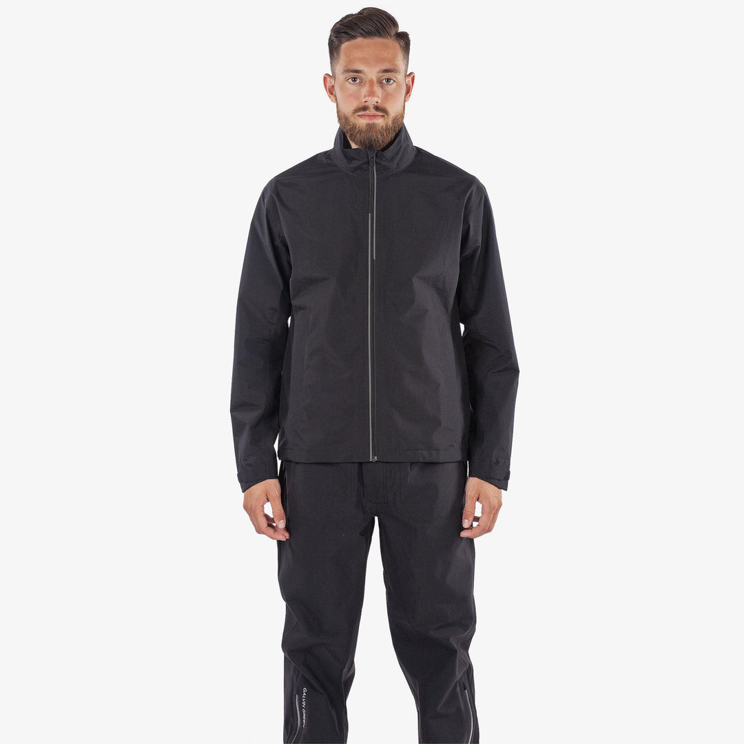 Arvin is a Waterproof jacket for Men in the color Black/Sharkskin(2)