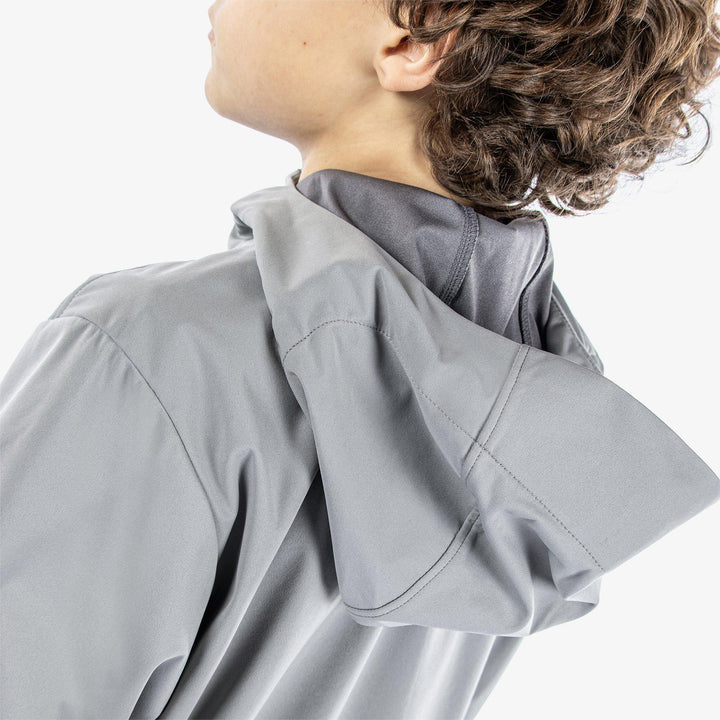 Rafael is a Windproof and water repellent golf jacket for Juniors in the color Sharkskin(7)