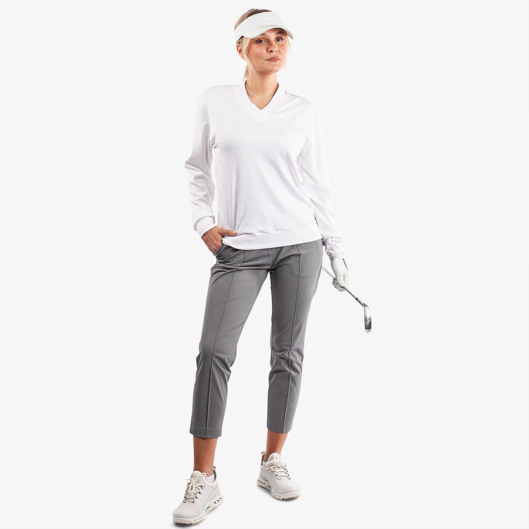 Donya is a Insulating golf mid layer for Women in the color White(2)