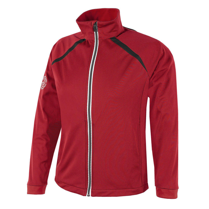 Reine is a Windproof and water repellent jacket for Juniors in the color Red(1)