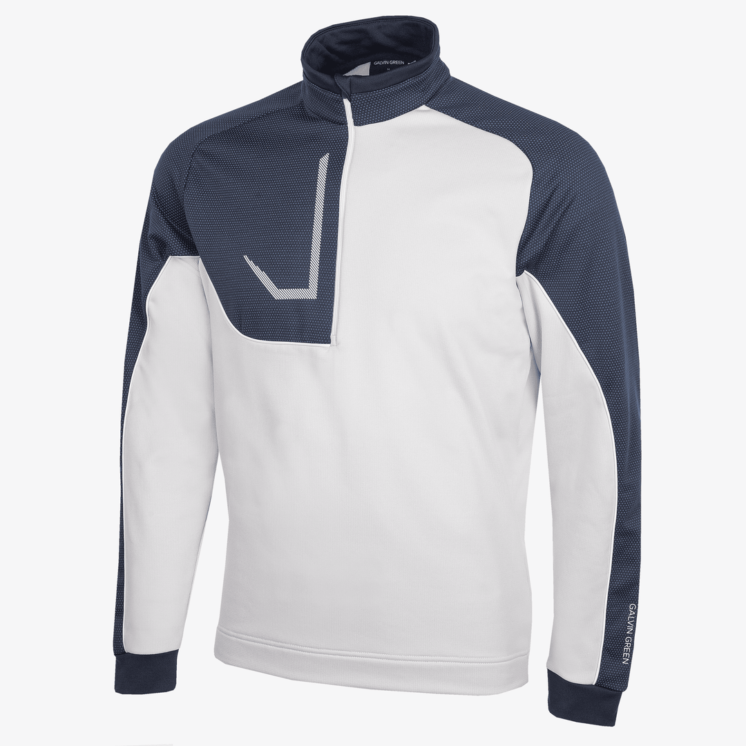 Daxton is a Insulating golf mid layer for Men in the color Navy/Cool Grey/White(0)