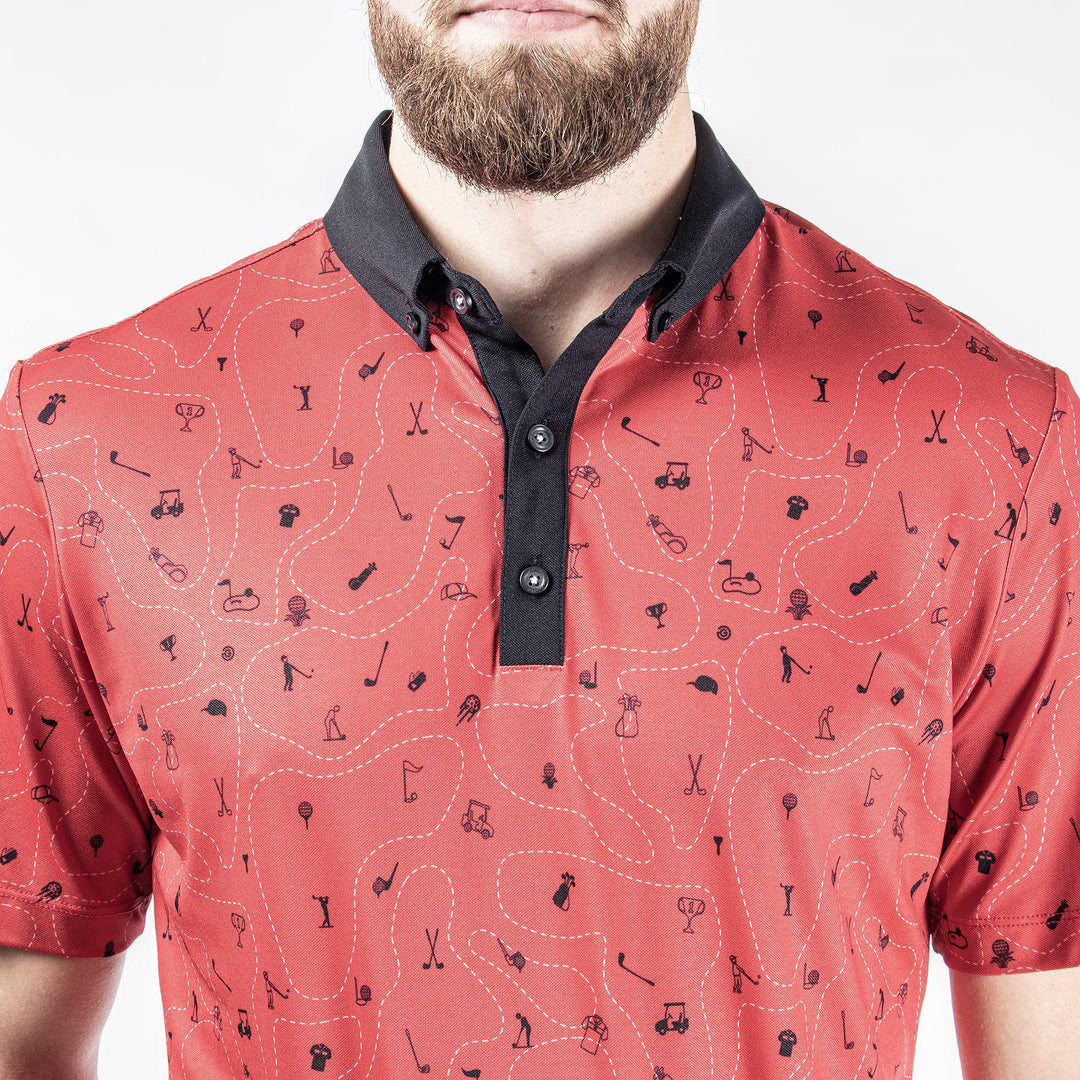Miro is a Breathable short sleeve shirt for Men in the color Red(4)