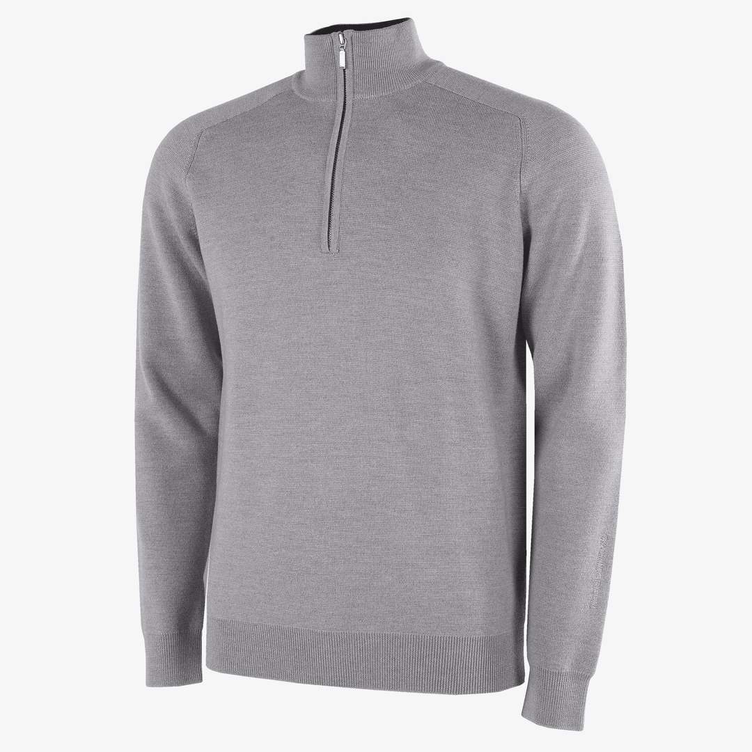 Chester is a Merino golf sweater for Men in the color Grey melange(0)