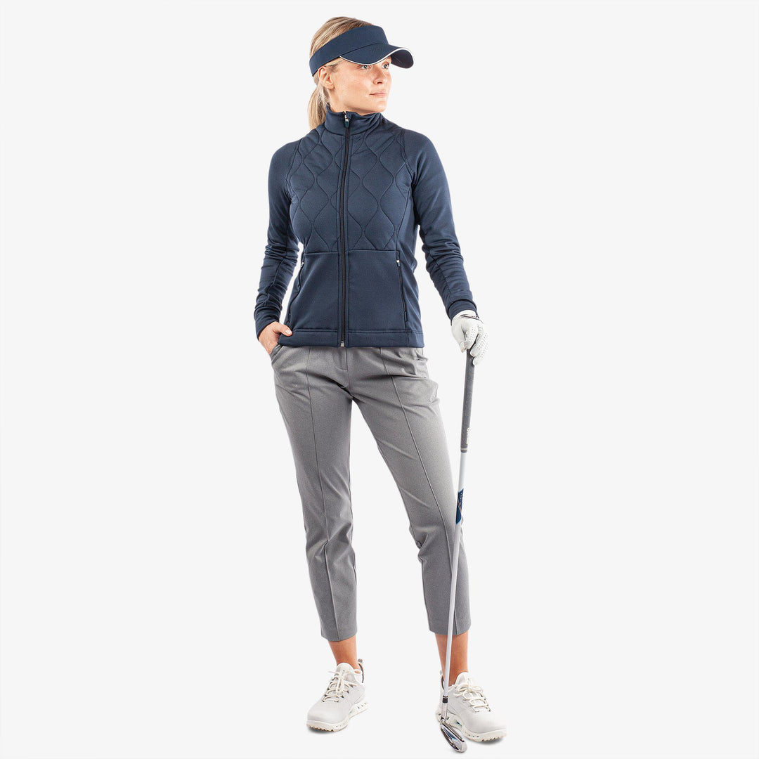 Darlena is a Insulating golf mid layer for Women in the color Navy(2)
