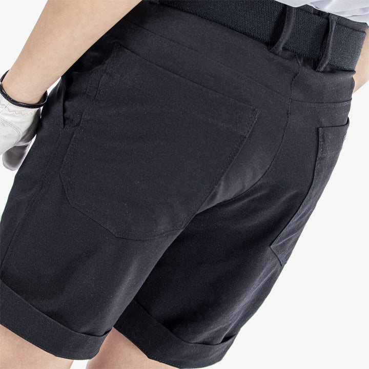 Raul is a Breathable golf shorts for Juniors in the color Black(7)