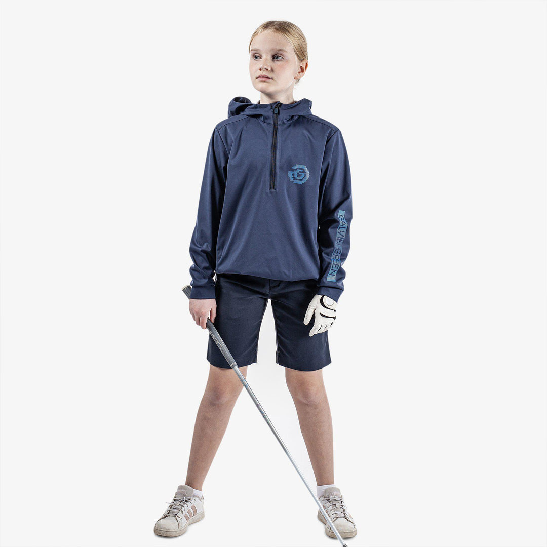 Rafael is a Windproof and water repellent golf jacket for Juniors in the color Navy(2)