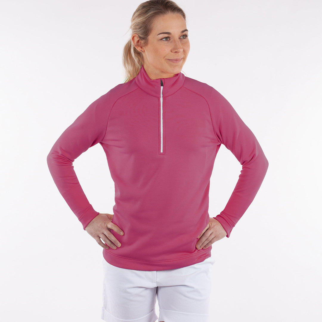 Dolly Upcycled is a Insulating mid layer for Women in the color Fantastic Pink(3)
