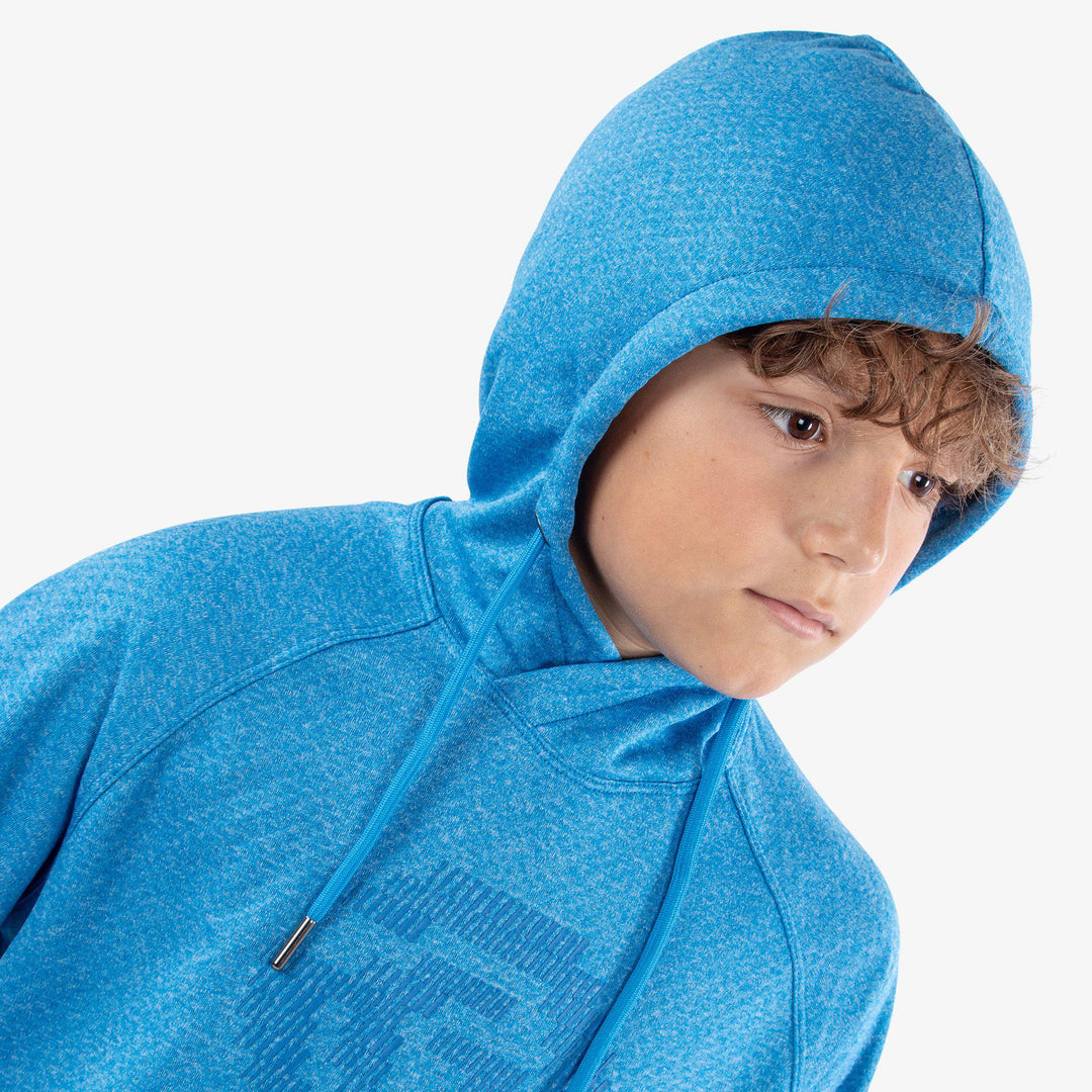 Ryker is a Insulating golf sweatshirt for Juniors in the color Blue Melange (6)