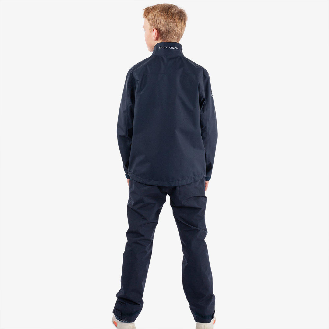 Robert is a Waterproof jacket for Juniors in the color Navy/White(8)