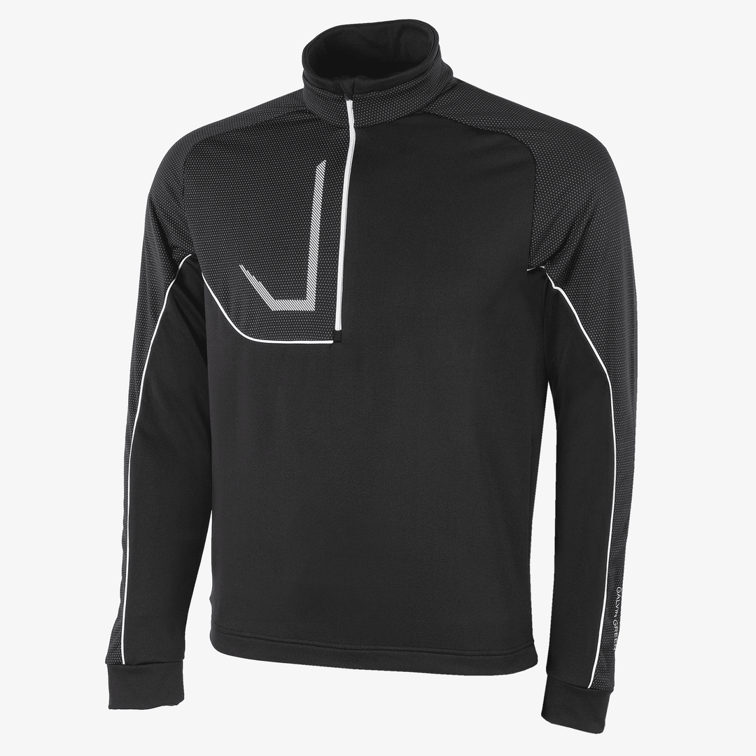 Daxton is a Insulating golf mid layer for Men in the color Black/Granite Grey/White(0)